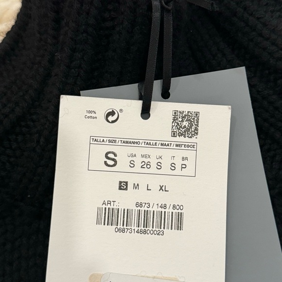 Zara Collection 100% Cashmere Turtleneck Sweater S Black NWT - Picture 6 of 9